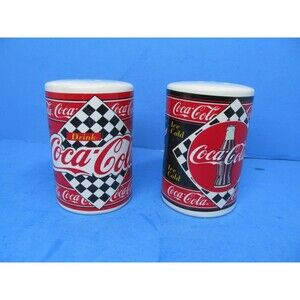 Coca Cola 1995 Salt And Pepper Shakers By Enesco  Very Good Condition